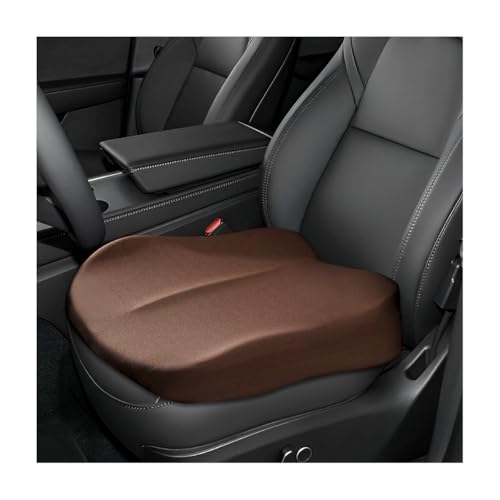 Car Seat Cushion, Comfort Ergonomic Memory Foam Seat Cushion for Tailbone Back Pain Relief, Breathable Car Cushion Suitable for Short People Driver to Get Better View (Coffee) - color: Coffee
