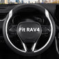 Customized Auto Car Steering Wheel Cover for Toyota RAV4 LE XLE Limited Hybrid 1996-2025 2026, Black+Silver - color: B-Black+Silver