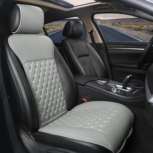 Black Panther Car Seat Cover, Luxury Car Protector, Universal Anti-Slip Driver Seat Cover with Partial Backrest Coverage (Middle Part Only) (1 Piece, Grey) - color: 1Piece-Gray