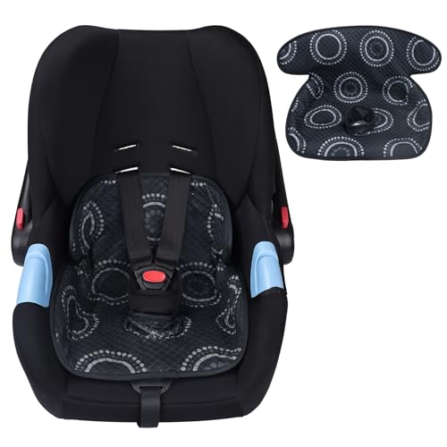 Car Seat Potty Training Protector – Piddle Pad with 360° Leak-Proof Edge & Anti-Slip, Waterproof Soft Machine Washable Quick-Dry Liner for Toddler Car Seat, Stroller, High Chair (Black) - color: Black, size: 1 Pack