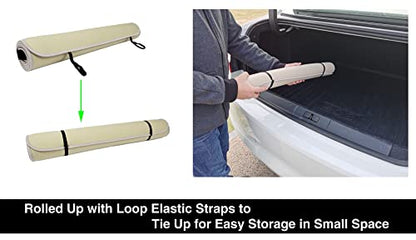 Waterproof Neoprene Car Seat Cover, Sweatproof Non-Slip Seat Protector, Universal Fit for Front Bucket or Rear Bench Seat of Cars, SUVs, Vans, Trucks, Compatible with Airbags and Armrests - color: Khaki