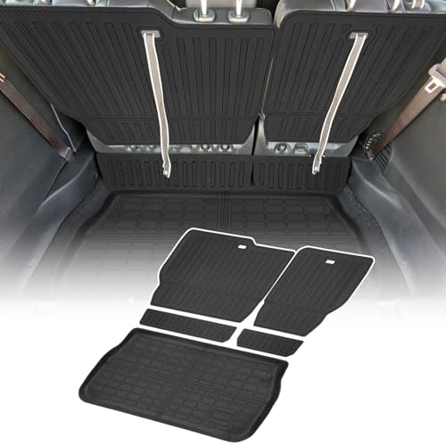 Cargo Liner Compatible with 2017-2026 Chrysler Pacifica Trunk Mat Cargo Mat Back Seat Cover Protector(Backrest Mats+Trunk Mat) - size: For Chrysler Pacifica 2017-2026