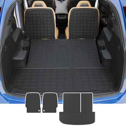 Rongtaod Cargo Mat Compatible with 2020-2025 Hyundai Palisade 7 Seats Trunk Mat Cargo Liner Kick Mat Trunk Liner 2024 Palisade Accessories (2nd&3rd Row Backrest Mats+Trunk Mat) - color: 20-25,7-Seat Trunk Mat+2nd&3rd Row Backrest Mats