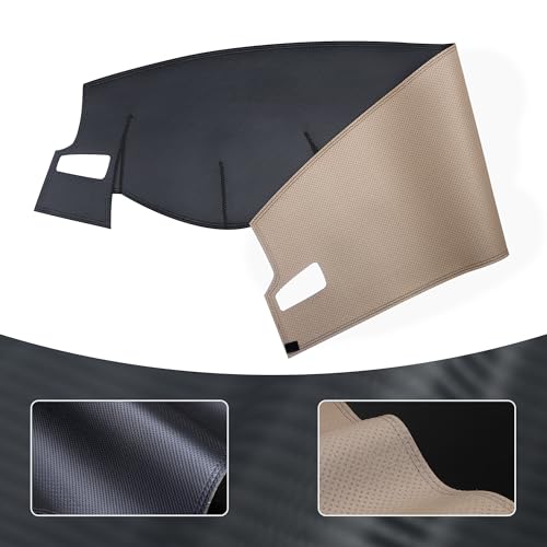 Dashboard Cover for 2022–2025 Honda Civic 11th Gen – Custom Fit Carbon Fiber Leather Dash Mat Sun Protection Pad (Black) - style: Dash cover for 2022-2025 Honda Civic