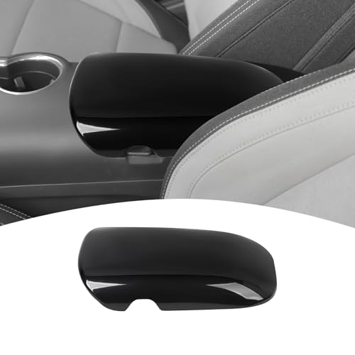 for Mustang Center Console Armrest Cover Trim Fit for Ford Mustang 2015+ Black Interior Accessories 1pc