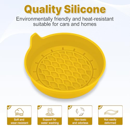 SINGARO Car Cup Holder Coaster, Silicone Cup Holder Insert, Universal Non-Slip Cup Holders, Car Accessories Interior for Women and Man 4 Pack Yellow - color: Yellow