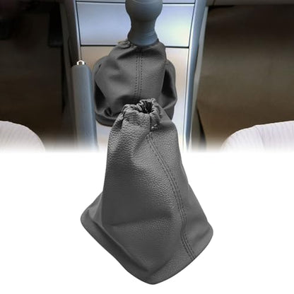 Compatible with Gear Shift Knob Boot Cover for Toyota Corolla 2007-2013, Leather Shifter Lever Knob Dust Cover for Dust Prevention & Protection Gray