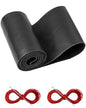 Belinous Leather Steering Wheel Cover Lace Up, Stitch on Steering Wheel Wrap, Universal Fit 13-20 Inch Car Truck Pickup Boat, A Whole Piece of Cowhide, DIY w/Needle Thread (Size L0, Black & Red) - color: Black and Red, size: L0