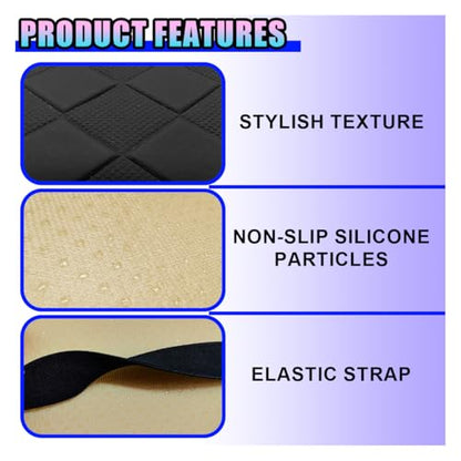 Leather Car Center Console Cover, Anti-Scratch Auto Middle Console Protective Cushion with 2 Storage Bags, Universal Waterproof Vehicle Armrest Pad Accessory for Sedan, SUV, Truck (Black) - color: Black