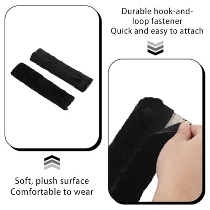 6 Pcs Soft Car Seat Belt Cover Seatbelt Shoulder Pad Black Seatbelt Cover for Shoulder Cushion Protector for Backpack Straps