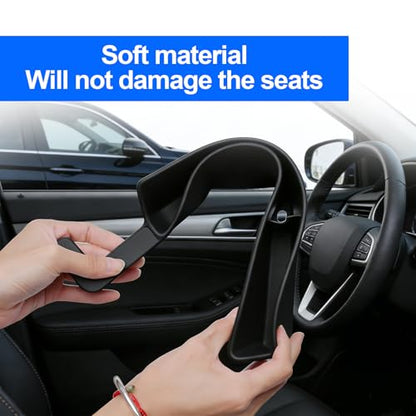 2-Pack Car Seat Gap Filler, Universal Fit Seat & Console Gap Plug, Durable Car Crevice Blocker to Stop Phones, Wallets & Small Items from Dropping (2)