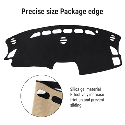 Dashboard Cover Mat for Mazda 2012-2016 CX-5 CX5 Accessories (Without HUD) Black Flannel Material Anti-Slip Dash Cover Mat Sunshade Glare UV Rays Protector - size: for Mazda 2012-2016 CX-5