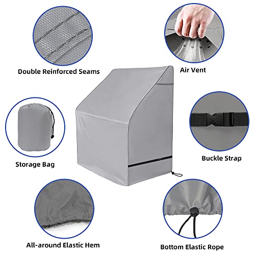 600D Fade and Tear Resistant Boat Center Console Cover,Heavy-Duty Waterproof and UV Protection Trailerable Boat Console Cover with Windproof Strap, Grey (Large Size up to 30" L 40" W 44" H)