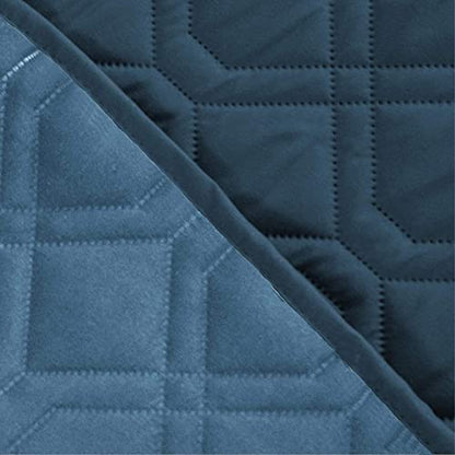 Ameritex Waterproof Dog Bed Cover Pet Blanket for Furniture Bed Couch Sofa Reversible - color: Navyblue+stoneblue, size: 30x70 Inch (Pack of 1)