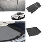 BestEvMod Vehicle Mat Cargo Liner Compatible with Mustang Mach E 2021-2026 Cargo Liner Trunk & Second Row Seats Back Mat Set of 2 All Weather Seat Protector Mat(Trunk Mat+Seats Back Cover) - style: Trunk Mat+Seats Back Cover