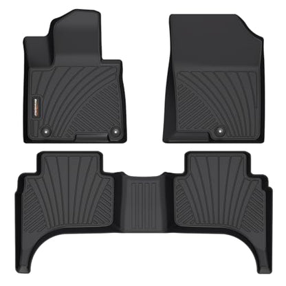 Binmotor-All Weather Floor Mats for Hyundai Santa Cruz 2026 2025 2024 2023 2022, Heavy Duty Car Floor Liners Full Set -Black for Santa Cruz Accessories - style: 2) Car Mats for Hyundai Santa Cruz (2022-2026)