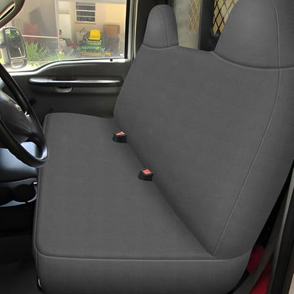 Front Bench Seat Cover Compatible with 1999-2007 Ford F250/F350/F450/F550 Work Truck with Front Solid Bench Seat,Premium Neoprene with Composite Soft Foam Lining Breathable Seat Cover Cushion