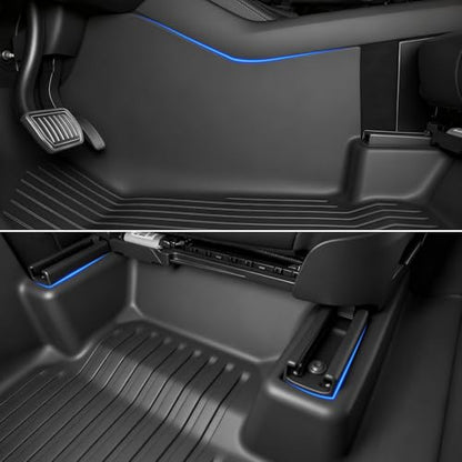 SUPER LINER 2025 2026 Tesla Model Y Juniper Floor Mats & Accessories & Extra-Thick TPE Cargo Liners CabinProtect™ for 5-Seater | All-Weather Pet & Child-Friendly System(Only fit Premium&Performance) - size: 10-Piece Set | Large