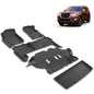 All Weather Car Floor Mats & Cargo Liner Set Fit for Nissan Armada & Infiniti QX80 8 Seats 2019 2020 2021 2022 2023 2024 Floor Liners Trunk Liner Armada Cargo Mat Accessories Black - style: 4)For Nissan Armada 2019-2024 Full Set