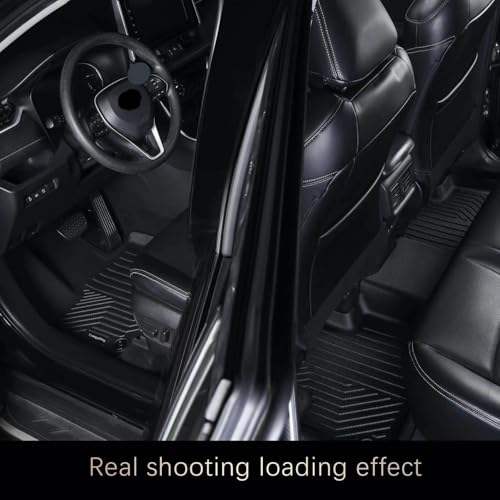 All-Weather Car Floor Mats for Toyota RAV4 2025-2019 & RAV4 Hybrid, Custom Fit TPE Floor Liners & Cargo Trunk Mat Full Set, Black Car Accessories for Rav 4 LE XLE Limited Adventure TRD Off-Road - size: For RAV4 2025-2019 4pcs