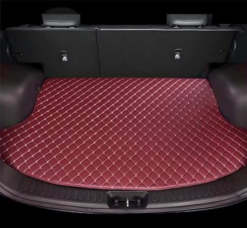 Custom Making Trunk Mats Cargo Mats Fit for 99.9% Sedan SUV All Weather Protection Leather Liners Trunk Mat Cargo Liners (Wine red) - color: Wine red