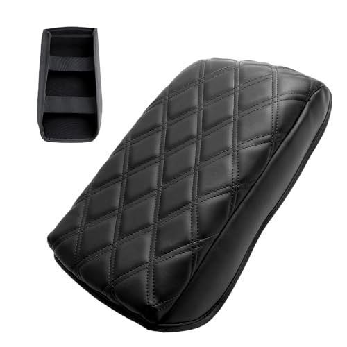 CDEFG for 2025 2026 Equinox Center Console Cover for 2025 2026 Chevrolet Equinox Accessories Armrest Cover 2025 Equinox Middle Console Pad 2026 Equinox 2025 Arm Rest Cushion - color: Thick Leather for 2025+ Equinox