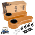10L0L Golf Cart Rear Seat Kit Arm Rest Set with Cup Holder for Yamaha EZGO Club Car Golf Cart UV-Proof Coating Long Lasting, No Drilling Kits Include - color: orange