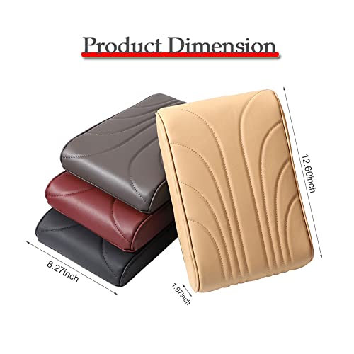 Upgraded Car Center Console Pad,Elbow Rest Pillow,PU Leather Armrest Cushion, Relieve Arm Fatigue,Great for Long-time Driving,Universal Car Armrest Seat Box Cover Protector for Most Vehicles - color: Black2