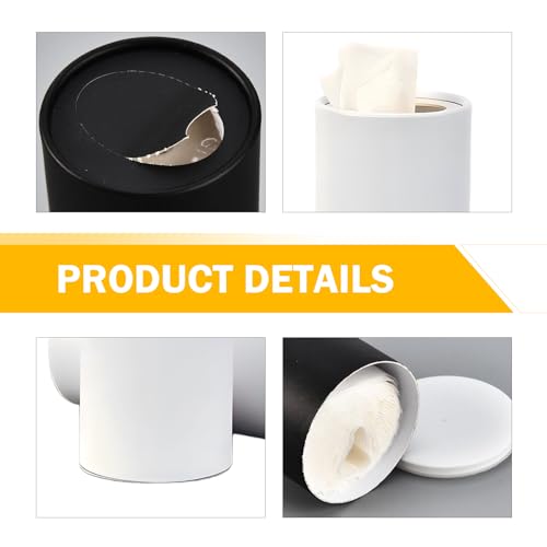 4 PCS Car Tissue Holder, Car Cup Holder Facial Tissues, Convenient Cylindrical Automotive Tissue Box, Universal for Most Cars (White)