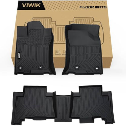 VIWIK Floor Mats Fit for Toyota 4 Runner 2013-2024 / for Lexus GX460 2014-2023, TPE Rubber Car Mats All Weather Custom Floor Liners for 4Runner 2013-2024 1st and 2nd Row Non-Slip Odorless - style: Fit for 2013-2024 4Runner/GX460