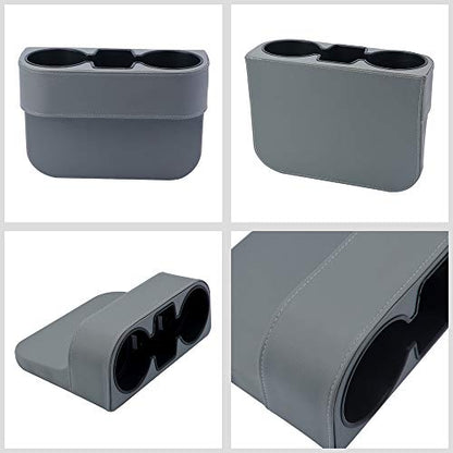 Gray Multifunctional Car Cup Holder Car Seat Organizer Gap Filler Bottle Phone Storage Organizer - color: Gray