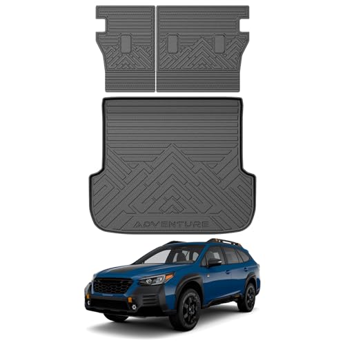Mixsuper Cargo Liner for Subaru Outback 2020-2025, Cargo Mat Backrest Mat for Outback, All Weather Trunk Mat Backrest Mat TPE Back Seat Cover Protector for Outback Accessories - size: 20-25 |Outback| Cargo & Backrest Mat