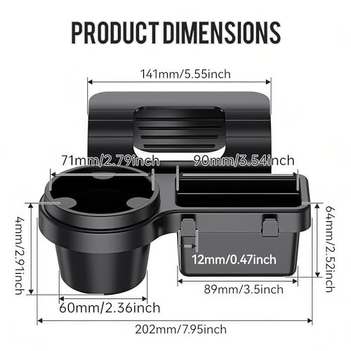 Li&Zhao Car Cup Holder - Hanging Car Door Window Drink Coffee Door Cup Holder with Clip-On Design, No Drill Universal Fit for All Vehicles, Perfect for Drivers and Truckers