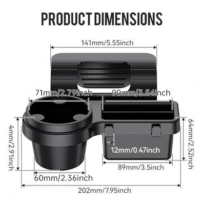 Li&Zhao Car Cup Holder - Hanging Car Door Window Drink Coffee Door Cup Holder with Clip-On Design, No Drill Universal Fit for All Vehicles, Perfect for Drivers and Truckers