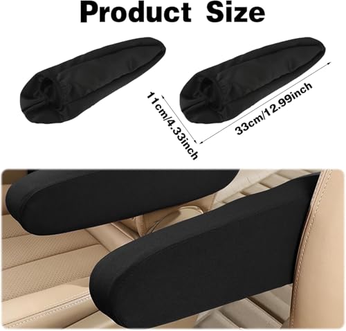 2 Pcs Arm Rest Cover for Car Arm Rest Cushion Armrest Covers Elastic Fabric Car Front Seat Universal Replacement Center Console Lid Skin Protectors Car Interior Accessories for Car SUV Truck Van