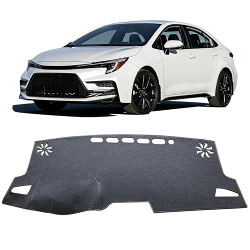 for Toyota Corolla Accessories 2019-2021 2022 2023 2024 2025 2026 Dash Cover, Dashboard Cover Mat for Corolla 2019-2026 Non-Slip Sunshield Protector Dash Cover Mat, Gray - color: Corolla 2019-2026 Gray