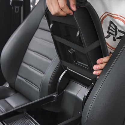 AOMSAZTO Console Pad for 2012-2015 Honda Civic Armrest Pad for Honda Civic Memory Foam Black - color: Black-2