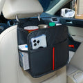 Car Seat Back Organizer with Storage Pockets, 2 Pack Multi Hanging Car Seat Organizer Backseat Car Organizer, Leather Backseat Car Organizer for Kids & Adults with Cup Holders Car Travel Accessories