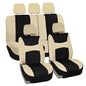 FH Group Car Seat Covers Full Set Cloth - Universal Fit, Automotive Seat Covers, Low Back Front Seat Covers, Airbag Compatible, Split Bench Rear Seat, Car Seat Cover for SUV, Sedan, Van Beige - color: Beige, style: Full Set