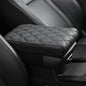 Car Center Console Cover/pad Genuine Leather,Universal Armrest mat, Adjust driving posture Cushion,Protector box,Memory Foam,Real cowhide,Relieves shoulder/arm fatigue,boosting driving safety - size: sizeB 14 x 8 x 2.2 inch(midsize cars and SUVs)
