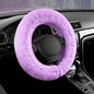 Road Comforts Steering Wheel Cover, Fluffy Car Wheel Covers for Women/Girls/Ladies，Soft Wool Fur Steering Wheel Protector, Universal 14 1/2 inches to 15 inches - Purple - color: Purple