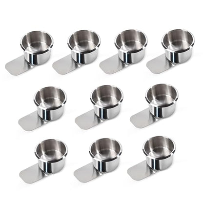 GSE Games & Sports Expert Stainless Steel Cup Holder, Drop-in Cup Holder for Casino Poker Tables, Work Desks, Boats, RVs, Cards & Trucks (Slide Under) - color: Jumbo, style: 10-Pack