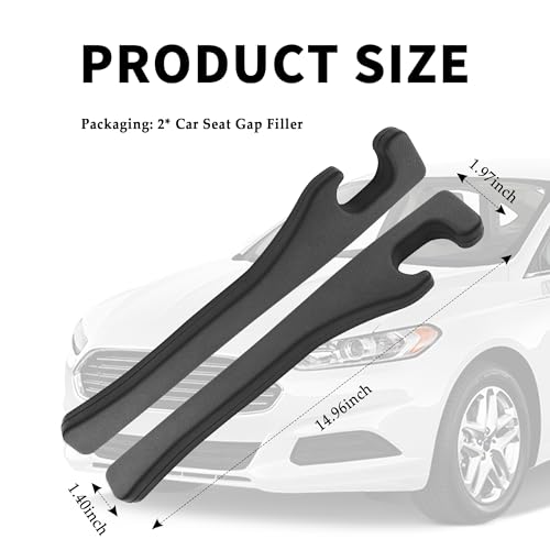 New Car Seat Gap Filler 2 Pack,Flexible Seat Gap Filler Strip to Avoid Dropping Items,Universal in Between Car Seats Catcher/Console Catcher for Cars Accessories Interior
