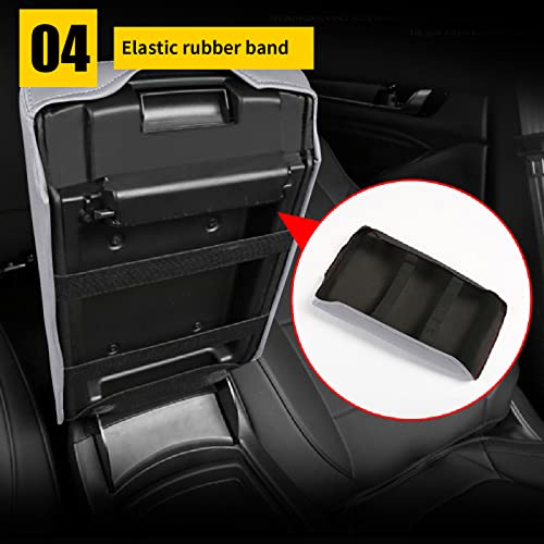 AOMSAZTO Grey Armrest Console Cover for Civic 2012-2015 Honda Middle Leather Arm Cover - color: Gray