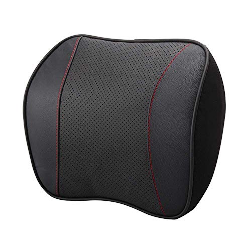 awave bloom Car Headrest,Car Seat Neck Rest Pillow,Comfort Headrest Cushion for Chair,100% Memory Foam Cervical Support,Leather Headrest for Driving,Relieve Neck Pain,Neck Supports for Car(Black)