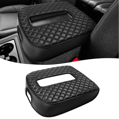 KBH Center Console Armrest Cover for 2007-2014 Chevy Silverado & Tahoe & Avalanche & Suburban, GMC Sierra & Yukon, Vinyl Leather, Floor Console Bucket Seat, Black - color: Black Console Cover, size: Bucket Seat 2007-2014 Silverado Tahoe Sierra etc.