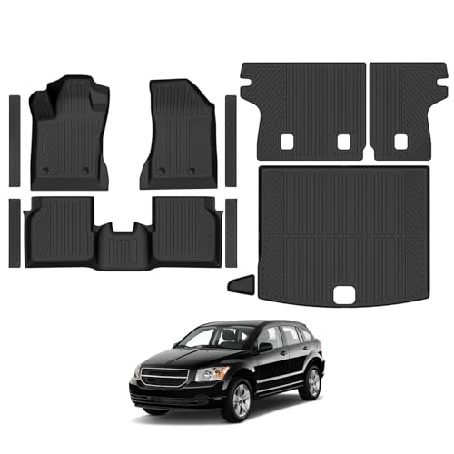 Custom Fit Floor Mats for 2017-2025 2026 Jeep Compass, All Weather TPE Floor Liners with Trunk Mat & Backrest Protectors & Door Sill Guard, Odorless Full Set Interior Accessories - size: 30)Compass|2017-2026