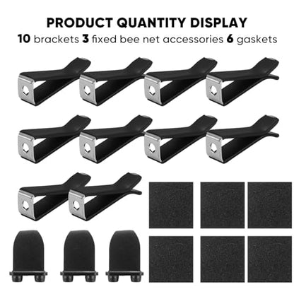 10 Pieces Square Head Car Vent Clips + 3 Adapters for 11th Gen Honda Civic, CRV, ZRV, Integra - Custom Fit Car Air Fresheners for Honeycomb Vents, 9mm Black - Car Dashboard Decorations, Car Ornaments