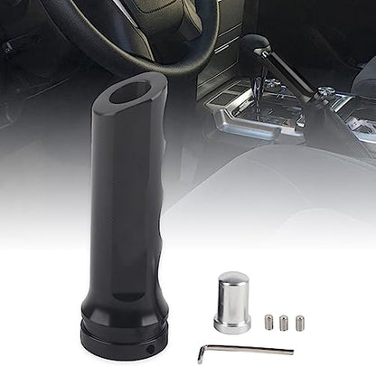Aluminum Car Handbrake Cover, 120mm/4.7in Universal Auto E Brake Handle Protector (Black)