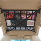 Extra Large Car Ceiling Cargo Net 43.3×27.5 Inch for SUV Minivan Truck Van,Roof Storage Organizer, Overhead Mesh Cargo Holder,Fits Most 4 Handle Vehicles for Road Trip Camping Travel - size: 43.3"×27.5"
